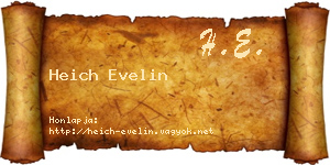 Heich Evelin névjegykártya